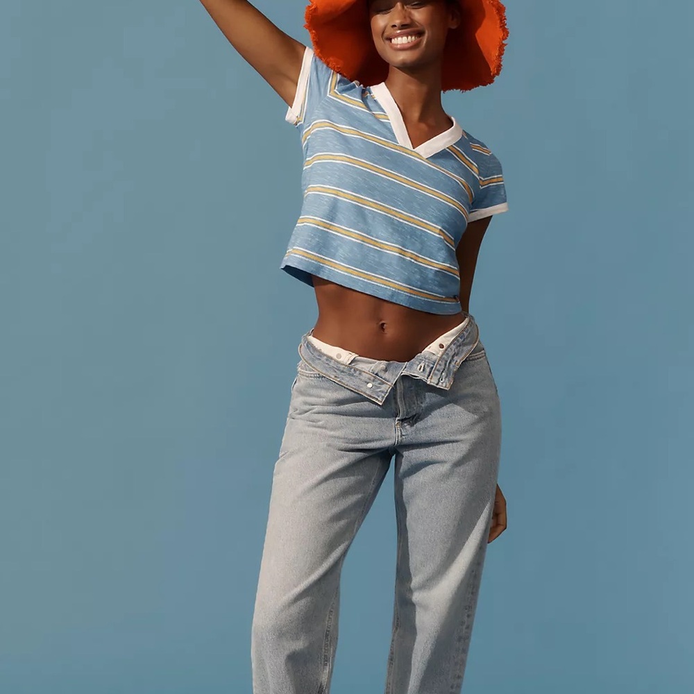 Pilcro Plunge Ringer Tee - Picture 3 of 5